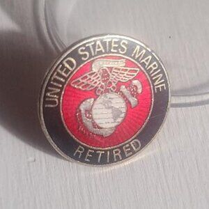 USMC Retired Vintage Seal Lapel Jacket Pin Badge